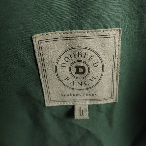 Double D Ranch Jacket Womens Large Green Captured Scout Western Embroidered - Picture 8 of 16